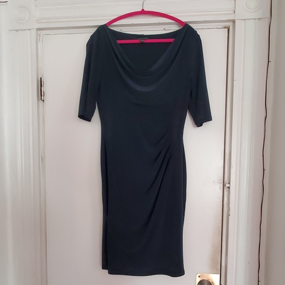 Ralph Lauren dark green fitted dress